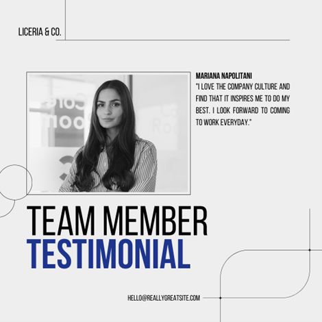 a digital signage and display content for boosting employee engagement example showcasing employee reviews and testimonial